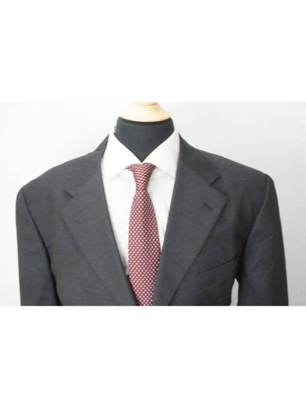 Burberry London Gray Woven S100s Wool 2 Pc Suit Jacket Pants Sz 48L BRAND NEW